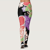 Japanse Kimono Patern A Leggins Leggings (Achterkant)
