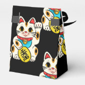 Japanse kimono patroon gunst box maneki neko bedankdoosjes (Achterkant)