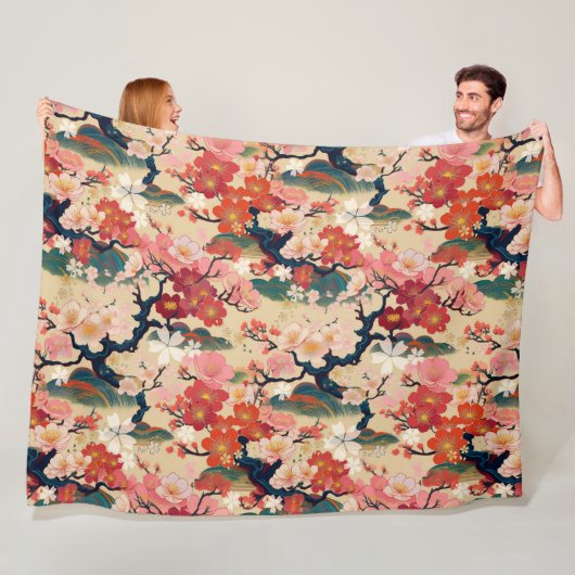 Japanse Kimono patroondeken Fleece Deken (In situ)
