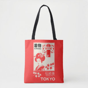 Japanse Kimono Retro Mode Kunst Tote Bag