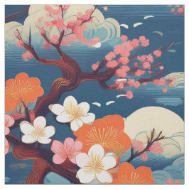 Japanse Kimono stijl sakura bonsai stof patroon