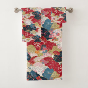 Japanse Kimono stof geïnspireerd Bad Handdoek
