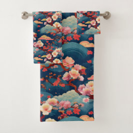 Japanse Kimono stof geïnspireerd Bad Handdoek