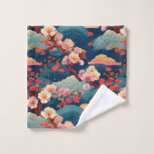 Japanse Kimono stof geïnspireerd Bad Handdoek (Wasdoekje)