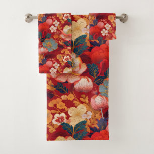Japanse Kimono stof geïnspireerd Bad Handdoek