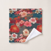 Japanse Kimono stof geïnspireerd Bad Handdoek (Wasdoekje)