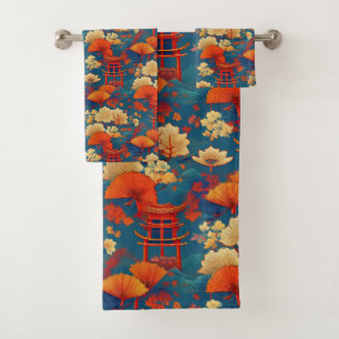Japanse Kimono stof geïnspireerd Bad Handdoek