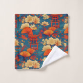 Japanse Kimono stof geïnspireerd Bad Handdoek (Wasdoekje)
