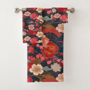 Japanse Kimono stof geïnspireerd Bad Handdoek