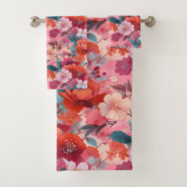 Japanse Kimono stof geïnspireerd Bad Handdoek