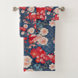Japanse Kimono stof geïnspireerd Bad Handdoek