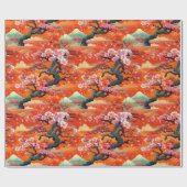 Japanse Kimono stof gestileerde wrap Cadeaupapier (Vlak)