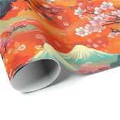 Japanse Kimono stof gestileerde wrap Cadeaupapier (Rol Hoek)