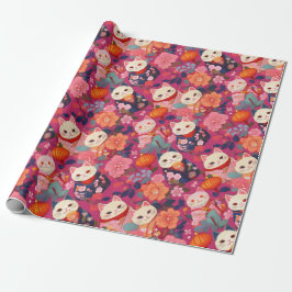 Japanse Kimono stof gestileerde wrap Cadeaupapier