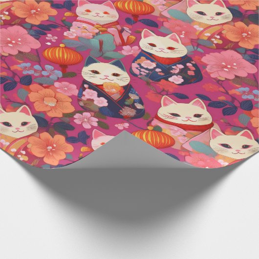 Japanse Kimono stof gestileerde wrap Cadeaupapier (Hoek)