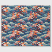 Japanse Kimono stof gestileerde wrap Cadeaupapier (Vlak)