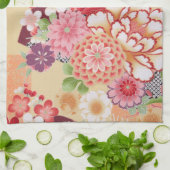 Japanse KIMONO-textiel, bloem Theedoek (Gevouwen)