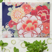 Japanse KIMONO-textiel, bloem Theedoek (Gevouwen)