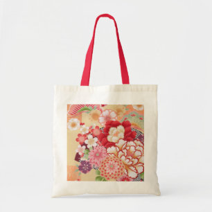 Japanse KIMONO-textiel, bloem Tote Bag