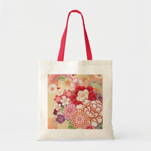 Japanse KIMONO-textiel, bloem Tote Bag (Voorkant)
