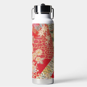 Japanse KIMONO Textiel, Bloemmotief Waterfles