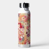 Japanse KIMONO Textiel, Floret Patroon Waterfles (Links)