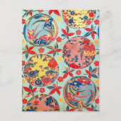  Japanse Kimono Textile (Bingata) Briefkaart (Voorkant)