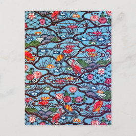 Japanse Kimono Textile (Bingata) Briefkaart