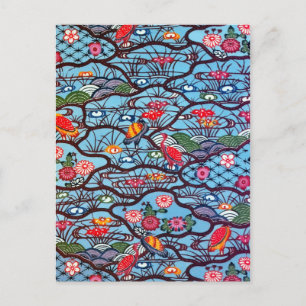  Japanse Kimono Textile (Bingata) Briefkaart