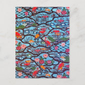  Japanse Kimono Textile (Bingata) Briefkaart (Voorkant)