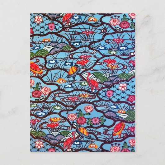  Japanse Kimono Textile (Bingata) Briefkaart (Voorkant)