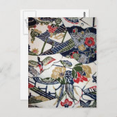  Japanse Kimono Textile (Bingata) Briefkaart (Voorkant / Achterkant)