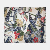  Japanse Kimono Textile (Bingata) Fleece Deken (Voorkant (Horizontaal))