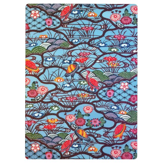  Japanse Kimono Textile (Bingata) Klembord (Achterkant)