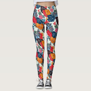 Japanse Kimono Textile (Bingata) Leggings