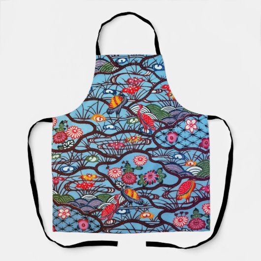  Japanse Kimono Textile (Bingata) Schort (Voorkant)