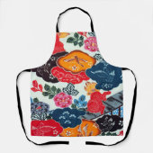  Japanse Kimono Textile (Bingata) Schort (Voorkant)