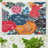 Japanse Kimono Textile (Bingata) Theedoek (Gevouwen)