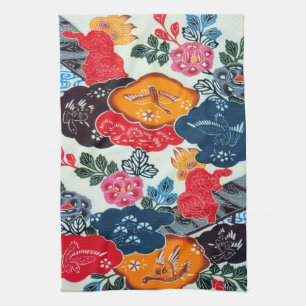Japanse Kimono Textile (Bingata) Theedoek