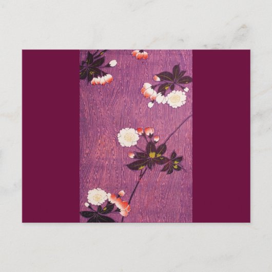  Japanse Kimono Textile, Cherry Blossom Briefkaart (Voorkant)