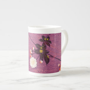 Japanse Kimono Textile, Cherry Blossom Porselein Kop