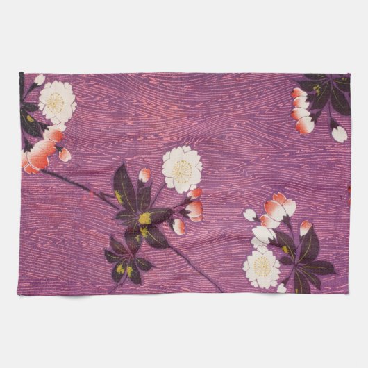  Japanse Kimono Textile, Cherry Blossom Theedoek (Horizontaal)