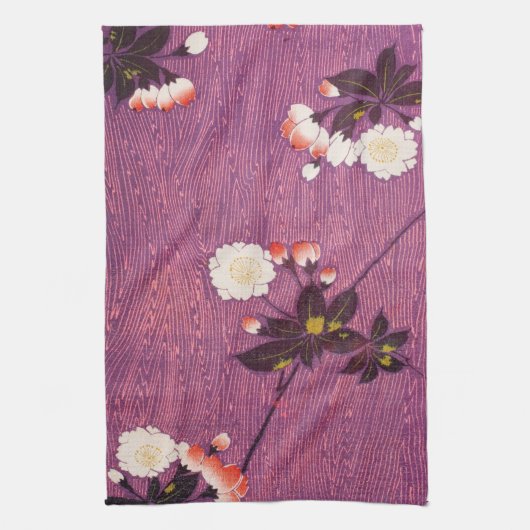  Japanse Kimono Textile, Cherry Blossom Theedoek (Verticaal)