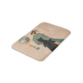 Japanse Kimono Vrouw: Ukiyo-e Woodblock Print Badmat (Gekanteld)
