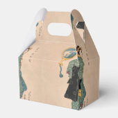 Japanse Kimono Vrouw: Ukiyo-e Woodblock Print Bedankdoosjes (Achterkant)