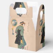 Japanse Kimono Vrouw: Ukiyo-e Woodblock Print Bedankdoosjes (Geopend)