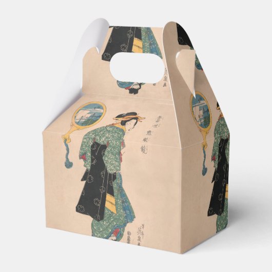 Japanse Kimono Vrouw: Ukiyo-e Woodblock Print Bedankdoosjes (Voorkant Zijde)