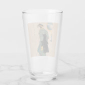 Japanse Kimono Vrouw: Ukiyo-e Woodblock Print Glas (Achterkant)