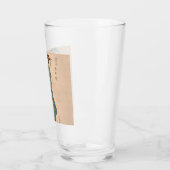 Japanse Kimono Vrouw: Ukiyo-e Woodblock Print Glas (Links)