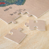 Japanse Kimono Vrouw: Ukiyo-e Woodblock Print Legpuzzel (Zijkant)